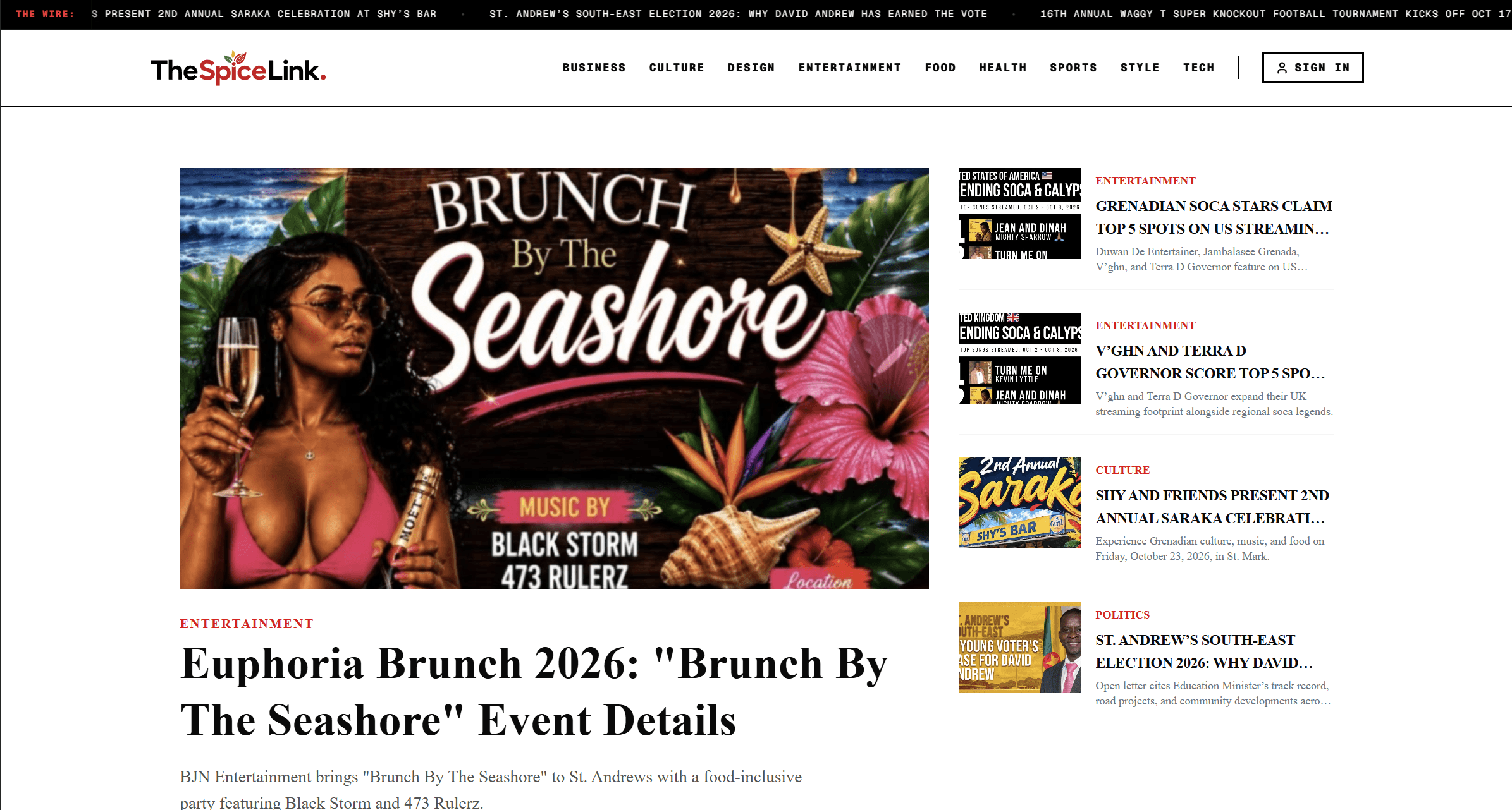 The Slice Link website screenshot