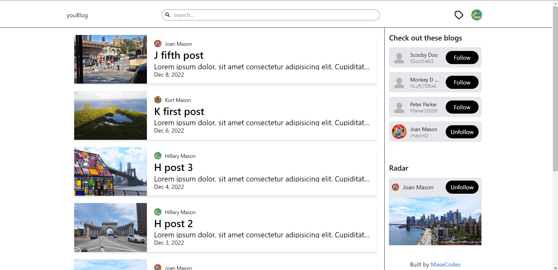 youBlog website screenshot